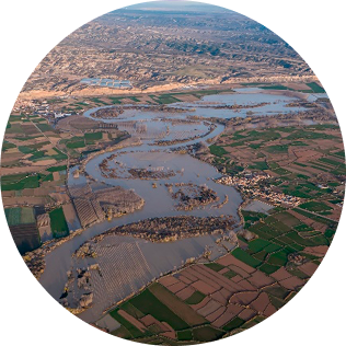 Ebro basin, Spain – widok z lotu ptaka