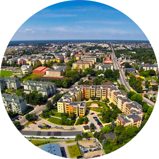 Mińsk Mazowiecki, Poland – widok z lotu ptaka